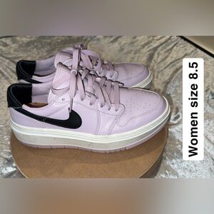 Air Jordan 1 Elevate Low Iced Lilac and Black Sneakers Classic Low-Top Design